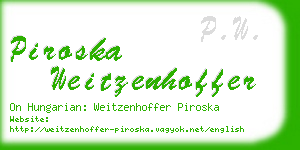 piroska weitzenhoffer business card